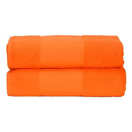 Badetuch mit Bordüre in Bright Orange von A&R (Artnum: AR071