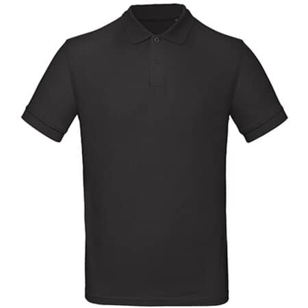 Klassisches Herren-Poloshirt aus Bio-Baumwolle in Black von B&C (Artnum: BCPM430