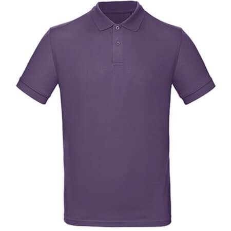 Klassisches Herren-Poloshirt aus Bio-Baumwolle in Radiant Purple von B&C (Artnum: BCPM430
