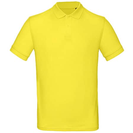 Klassisches Herren-Poloshirt aus Bio-Baumwolle in Solar Yellow von B&C (Artnum: BCPM430