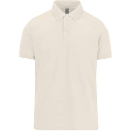 Modisches Herren-Poloshirt in Off White von B&C (Artnum: BCPU424
