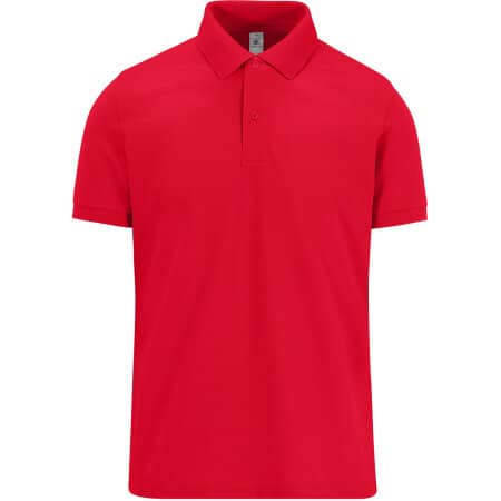 Modisches Herren-Poloshirt in Red von B&C (Artnum: BCPU424