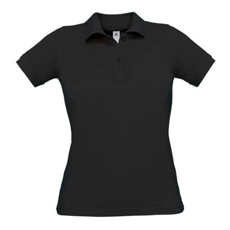 Basic Damen Poloshirt in Black von B&C (Artnum: BCPW455