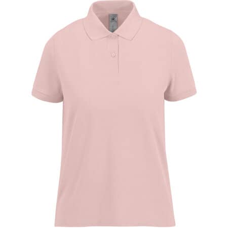 Modern-klassisches Damen Poloshirt in Blush Pink von B&C (Artnum: BCPW461