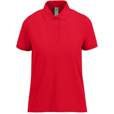 Modern-klassisches Damen Poloshirt in Red von B&C (Artnum: BCPW461