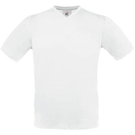 Unisex Basic V-Neck T-Shirt in White von B&C (Artnum: BCTU006