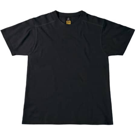 Robustes Workwear T-Shirt mit Lycra® in Black von B&C (Artnum: BCTUC01