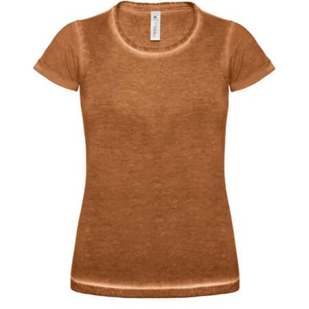 Damen T-Shirt im Denim Look in Rusty Clash von B&C (Artnum: BCTWD71