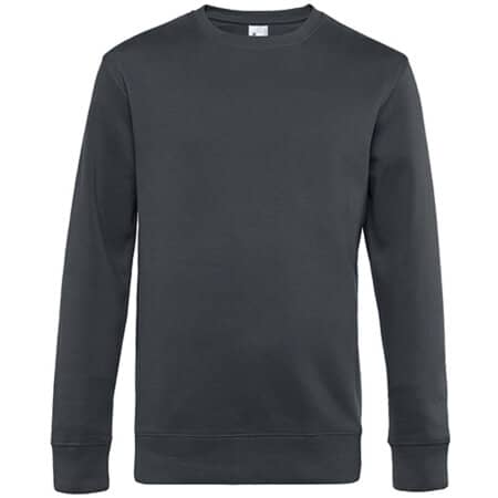 Extra weicher Herren-Sweater in Asphalt von B&C (Artnum: BCWU01K