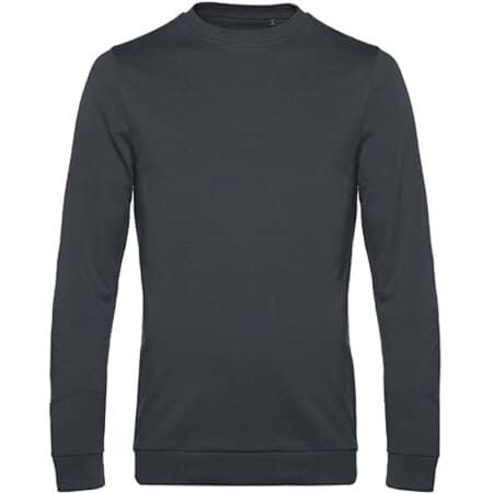 Leichtes Basic Herren-Sweatshirt in Asphalt von B&C (Artnum: BCWU01W