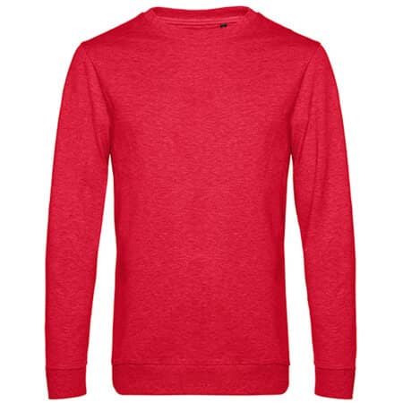 Leichtes Basic Herren-Sweatshirt in Heather Red von B&C (Artnum: BCWU01W