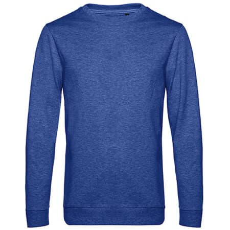 Leichtes Basic Herren-Sweatshirt in Heather Royal Blue von B&C (Artnum: BCWU01W