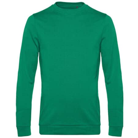 Leichtes Basic Herren-Sweatshirt in Kelly Green von B&C (Artnum: BCWU01W