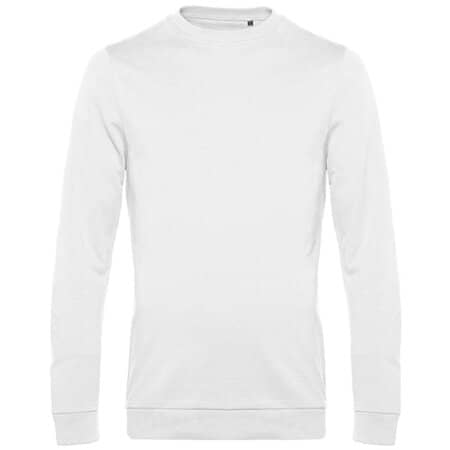 Leichtes Basic Herren-Sweatshirt in White von B&C (Artnum: BCWU01W