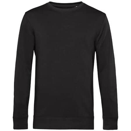 Bio Herren-Sweatshirt mit recyceltem Polyester in Black Pure von B&C (Artnum: BCWU31B