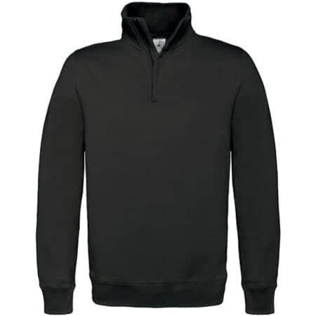 Basic Herren-Sweater mit modischem Kragen in Black von B&C (Artnum: BCWUI22