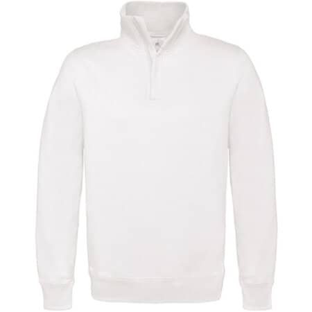 Basic Herren-Sweater mit modischem Kragen in White von B&C (Artnum: BCWUI22