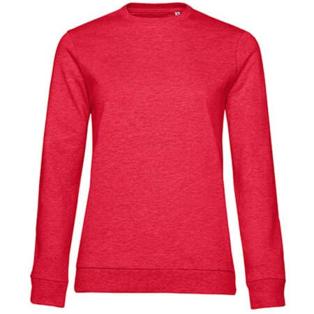 Leichter Damen-Sweater in Heather Red von B&C (Artnum: BCWW02W