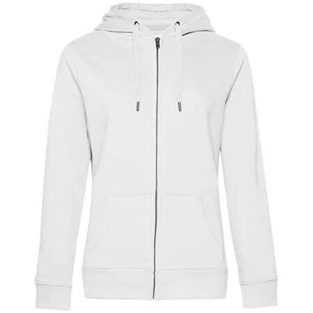 Extra weicher Damen-Zip-Hoodie in White von B&C (Artnum: BCWW03Q