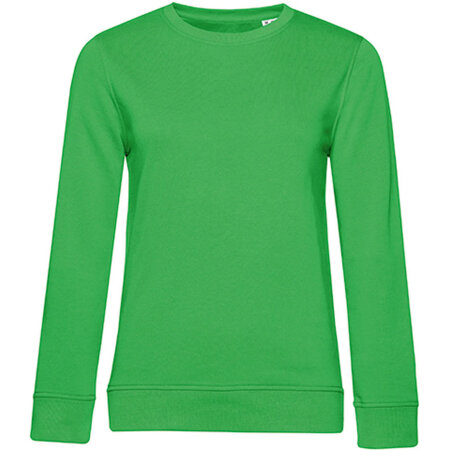 Damen-Bio-Sweatshirt mit recyceltem Polyester in Apple Green von B&C (Artnum: BCWW32B