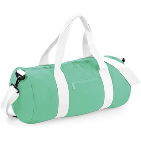Original Barrel Bag in Mint Green|White von BagBase (Artnum: BG140