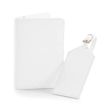 Reisetasche in Lederoptik in Soft White von BagBase (Artnum: BG755