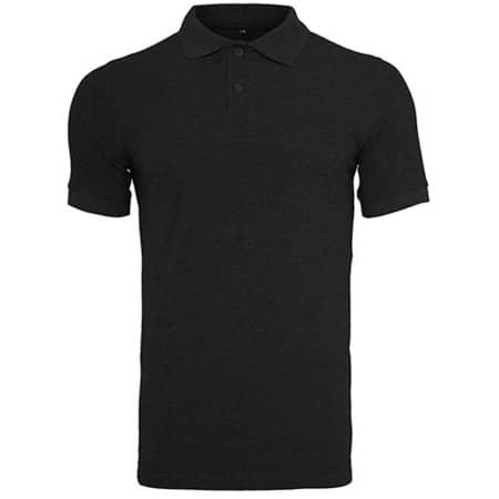 Polo Piqué Shirt in Black von Build Your Brand (Artnum: BY008