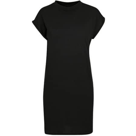 Modisches T-Shirt-Kleid mit überschnittenen Schultern in Black von Build Your Brand (Artnum: BY101