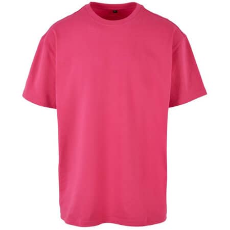 Schweres Oversized Herren T-Shirt in Hibiskus Pink von Build Your Brand (Artnum: BY102