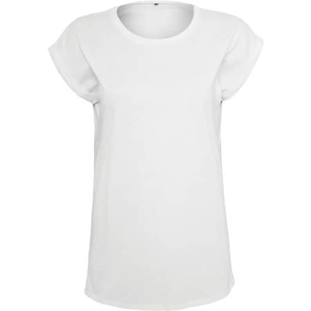 Nachhaltiges Organic Damen T-Shirt Extended Shoulder in White von Build Your Brand (Artnum: BY138