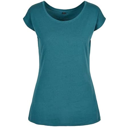 Weit geschnittenes Damen T-Shirt in Teal von Build Your Brand Basic (Artnum: BYBB013