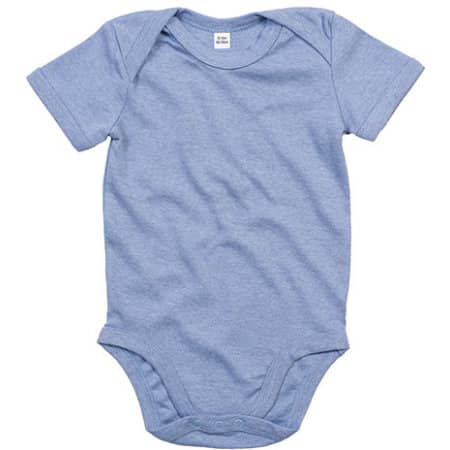 Kurzärmeliger Baby Body aus Bio-Baumwolle in Dusty Blue von Babybugz (Artnum: BZ10