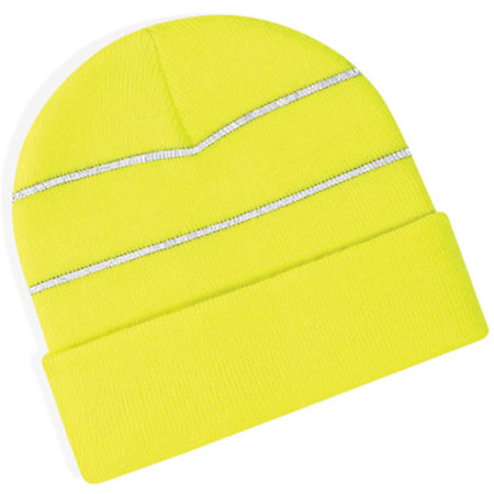 Enhanced-Viz Beanie in Fluorescent Yellow (Neon) von Beechfield (Artnum: CB42