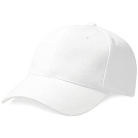Pro-Style Heavy Brushed Cotton Cap in White von Beechfield (Artnum: CB65