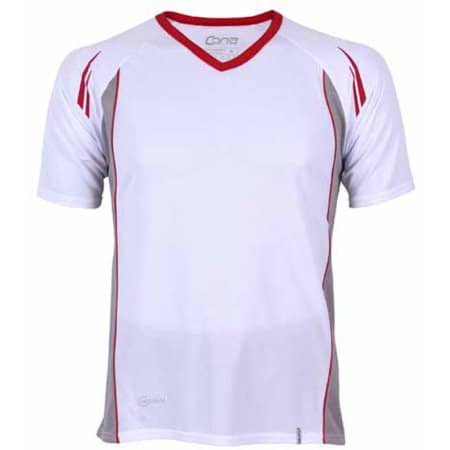 Club Tech Tee in White|Red von CONA SPORTS (Artnum: CN120