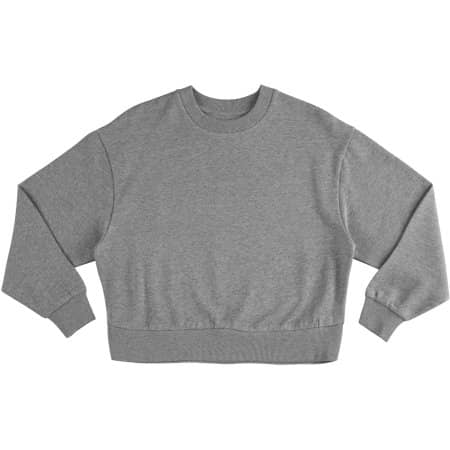 Fair produziertes Heavy Crop Sweatshirt aus Bio-Baumwolle für Damen in Melange Grey von Continental Clothing (Artnum: COR63