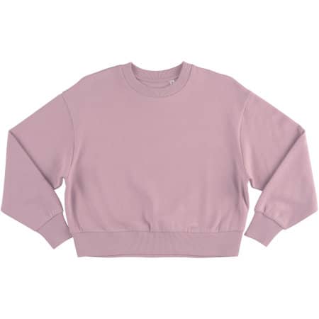 Fair produziertes Heavy Crop Sweatshirt aus Bio-Baumwolle für Damen in Purple Rose von Continental Clothing (Artnum: COR63