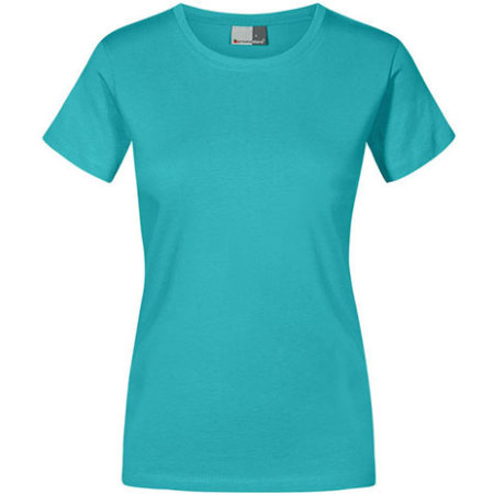 Schmal geschnittenes Premium Damen T-Shirt in Jade von Promodoro (Artnum: E3005
