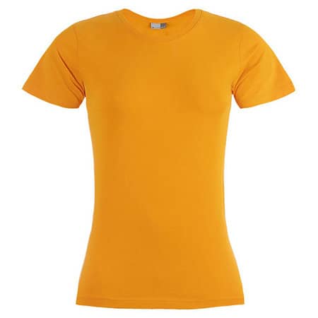 Schmal geschnittenes Premium Damen T-Shirt in Orange von Promodoro (Artnum: E3005