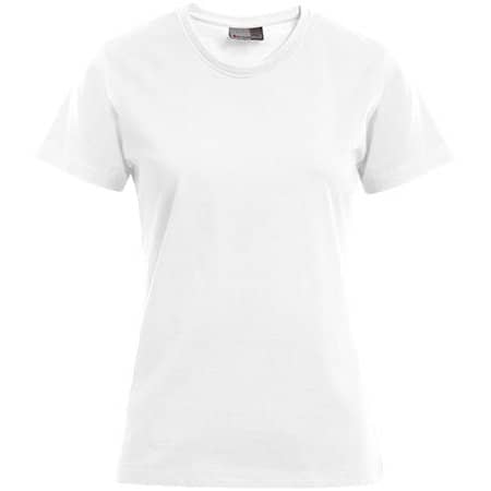 Schmal geschnittenes Premium Damen T-Shirt in White von Promodoro (Artnum: E3005