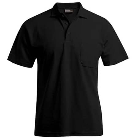 Schweres Herren Poloshirt mit Brusttasche in Black von Promodoro (Artnum: E4100