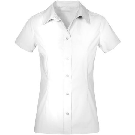 Pflegeleichte Poplin-Bluse mit Brusttasche in White von Promodoro (Artnum: E6305