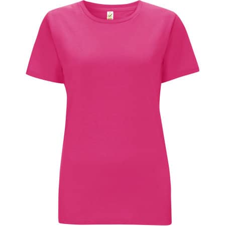 Nachhaltiges Classic Jersey Damen T-Shirt aus Bio-Baumwolle in Bright Pink von EarthPositive (Artnum: EP02