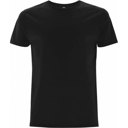Fair produziertes Herren Standard T-Shirt aus nachhaltiger Bio-Baumwolle in Black von EarthPositive (Artnum: EP10