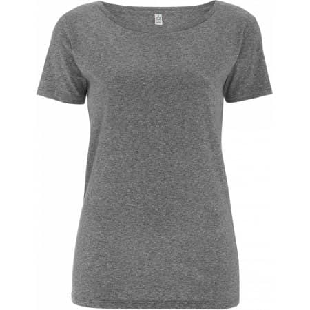 Nachhaltiges Organic Damen T-Shirt mit Special Yarn Effect in Black Marl von EarthPositive (Artnum: EP14