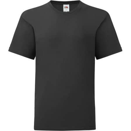 Klassisches Basic Kinder T-Shirt Iconic in Black von Fruit of the Loom (Artnum: F130K