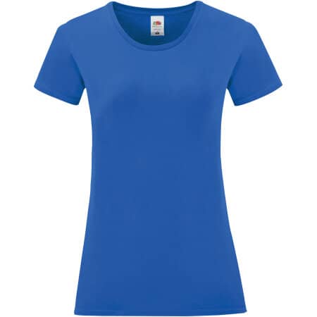 Klassisches Basic Damen T-Shirt Iconic in Royal Blue von Fruit of the Loom (Artnum: F131