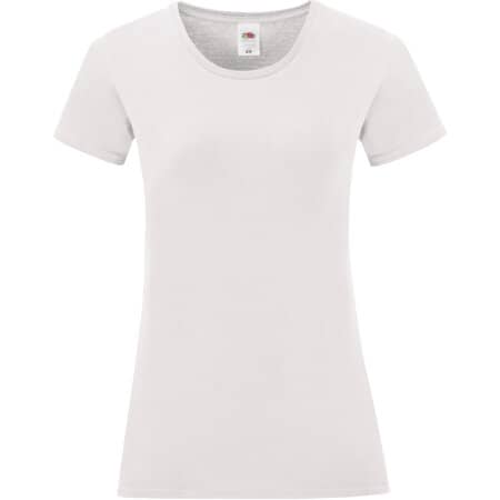 Klassisches Basic Damen T-Shirt Iconic in White von Fruit of the Loom (Artnum: F131