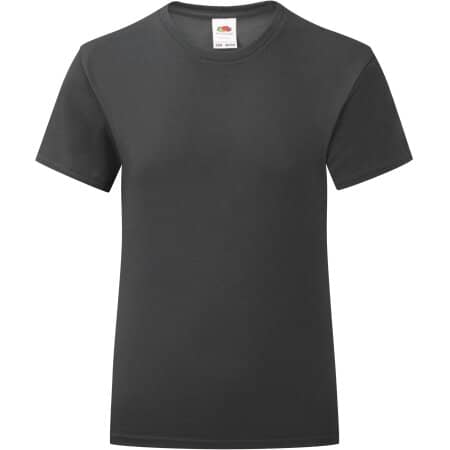 Basic T-Shirt Iconic für Mädchen in Black von Fruit of the Loom (Artnum: F131K