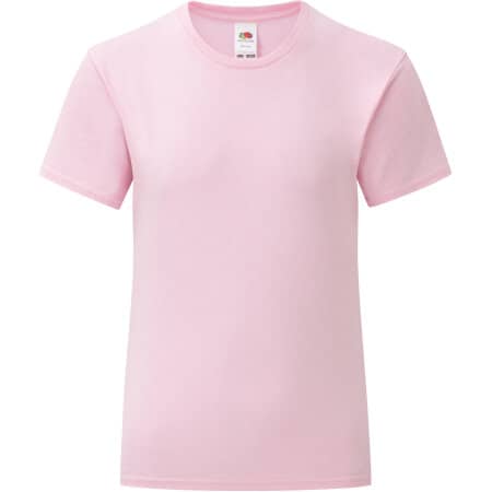 Basic T-Shirt Iconic für Mädchen in Light Pink von Fruit of the Loom (Artnum: F131K